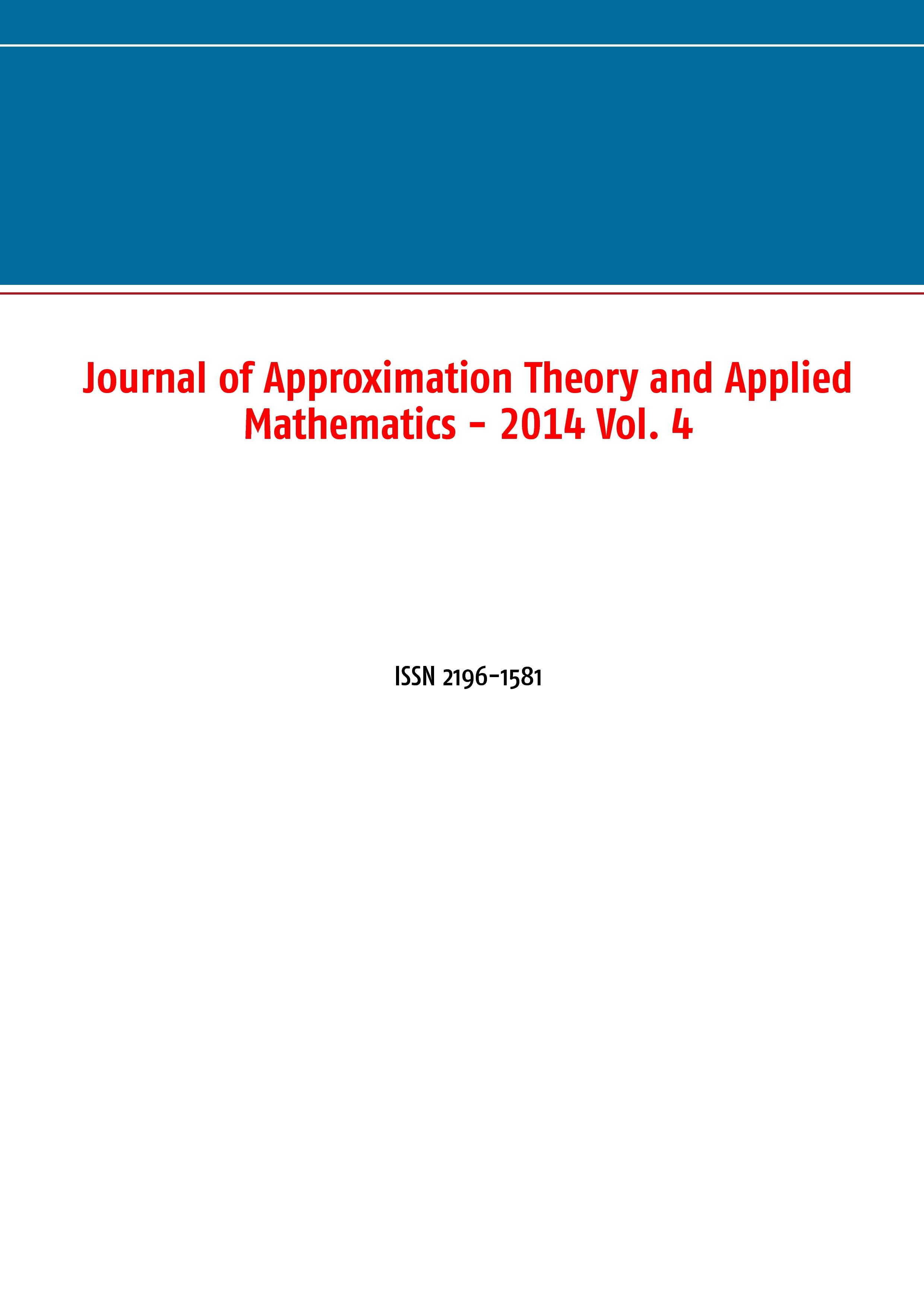 Vorderes Coverbild Journal of Approximation Theory and Applied Mathematics - 2014 Vol. 4