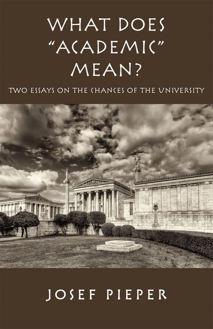 Vorderes Coverbild What Does Academic Mean?: Two Essays on the Chances of the University Today