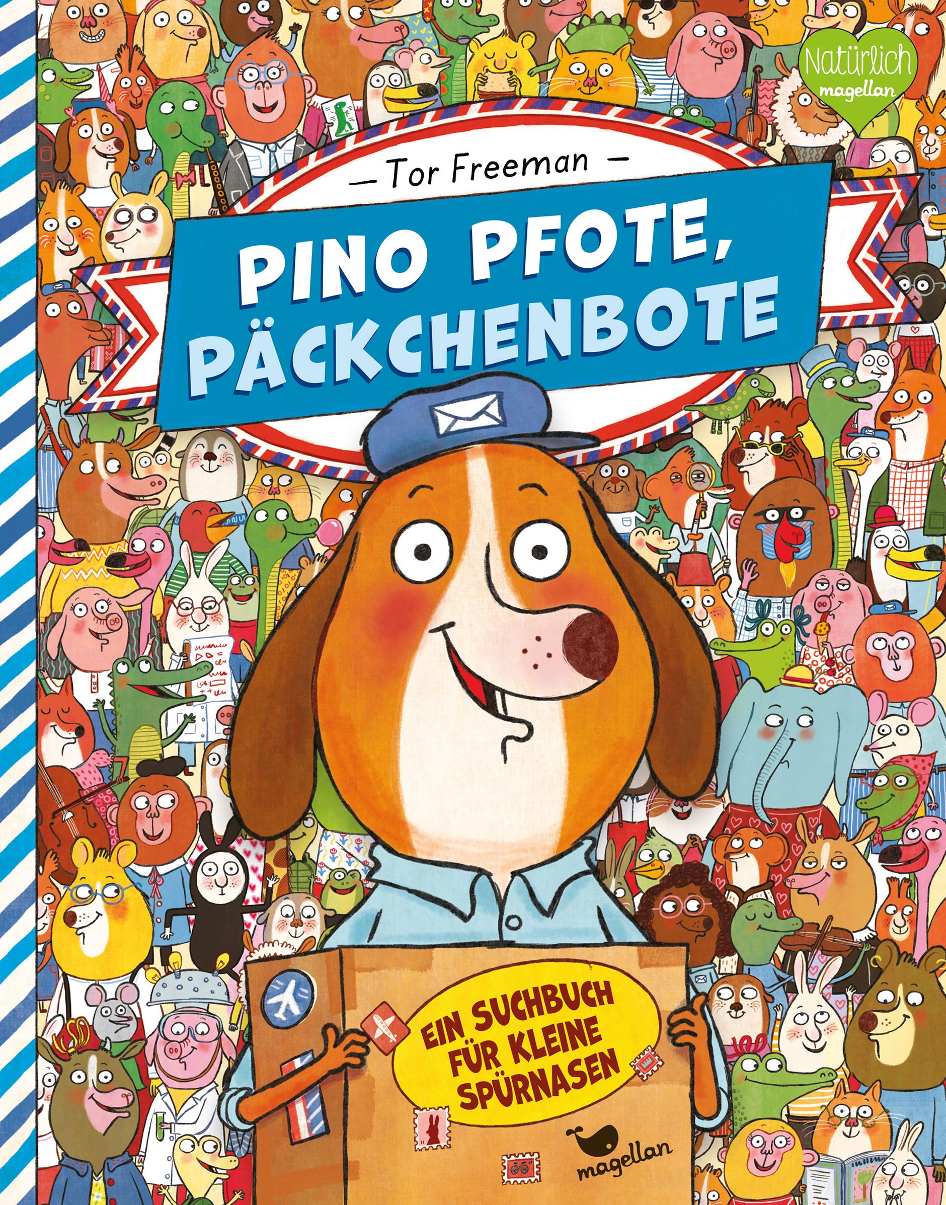 Vorderes Coverbild Pino Pfote, Päckchenbote 01. Ein Suchbuch für kleine Spürnasen