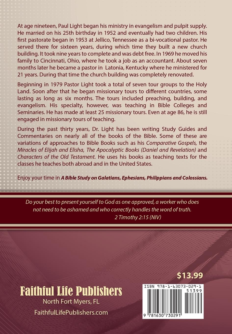 Rückseitencover A Bible Study on Galatians Through Colossians