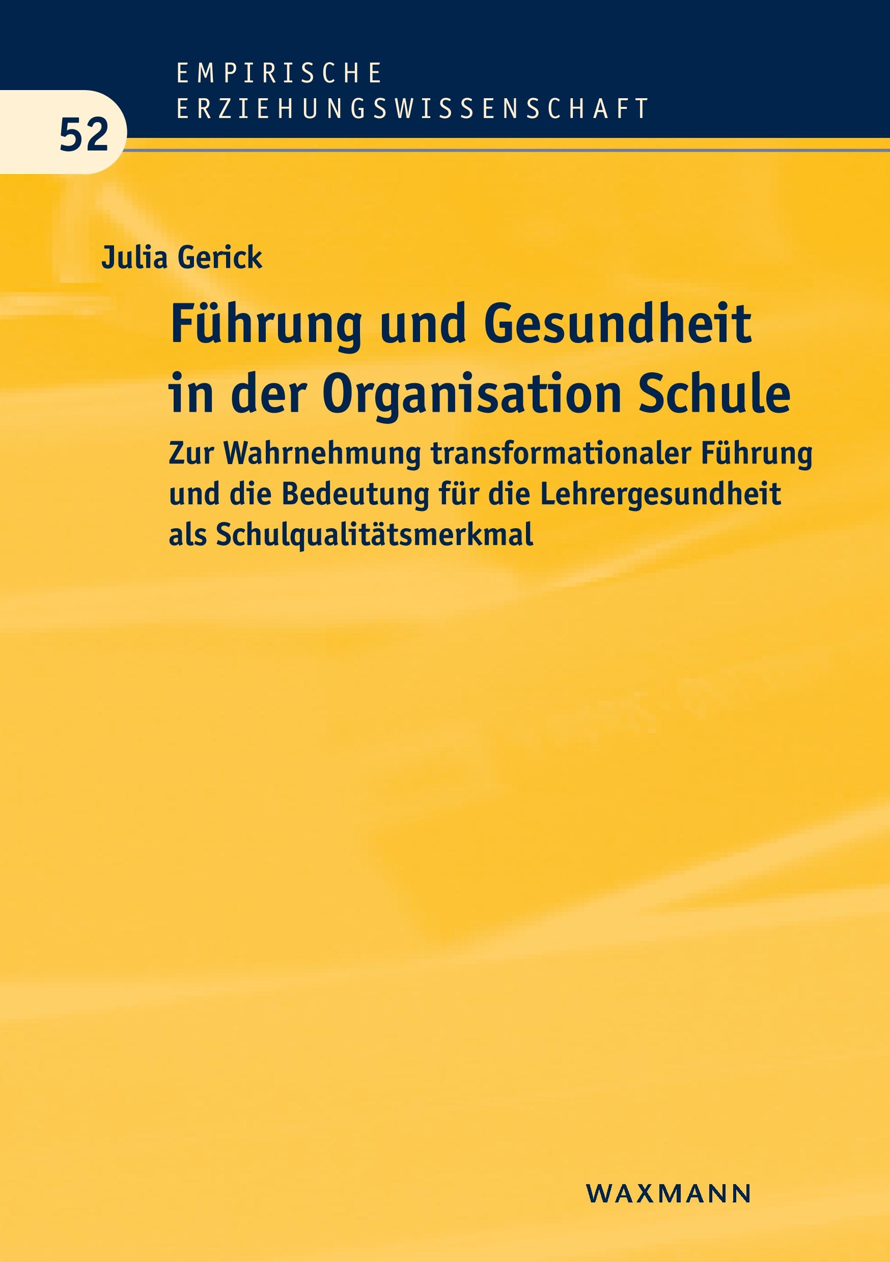 Vorderes Coverbild Führung und Gesundheit in der Organisation Schule