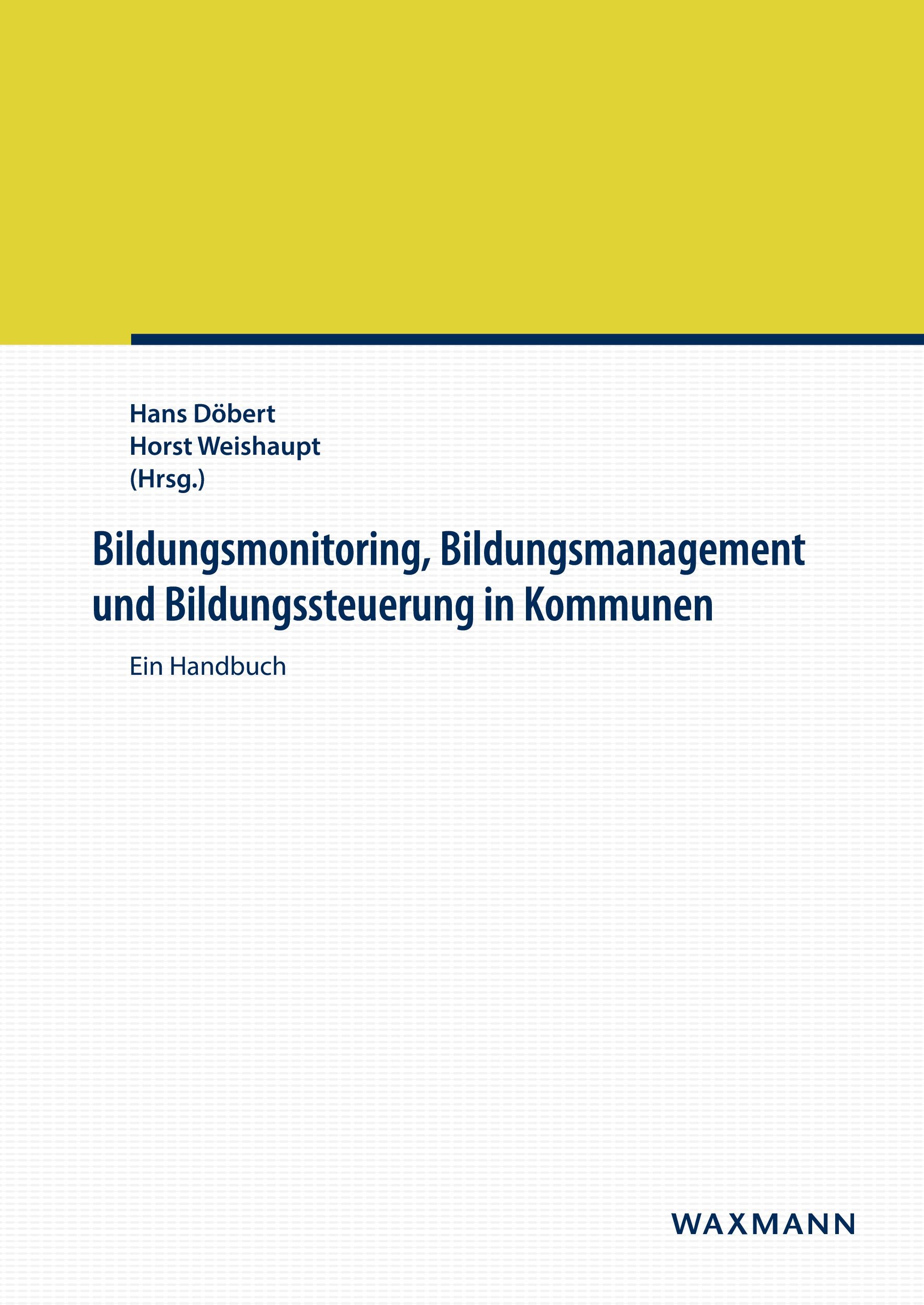 Vorderes Coverbild Bildungsmonitoring, Bildungsmanagement und Bildungssteuerung in Kommunen