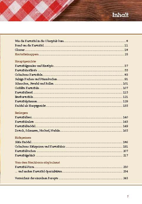 Beispielinhalt (Bild) Großes Oberpfälzer Kartoffelkochbuch