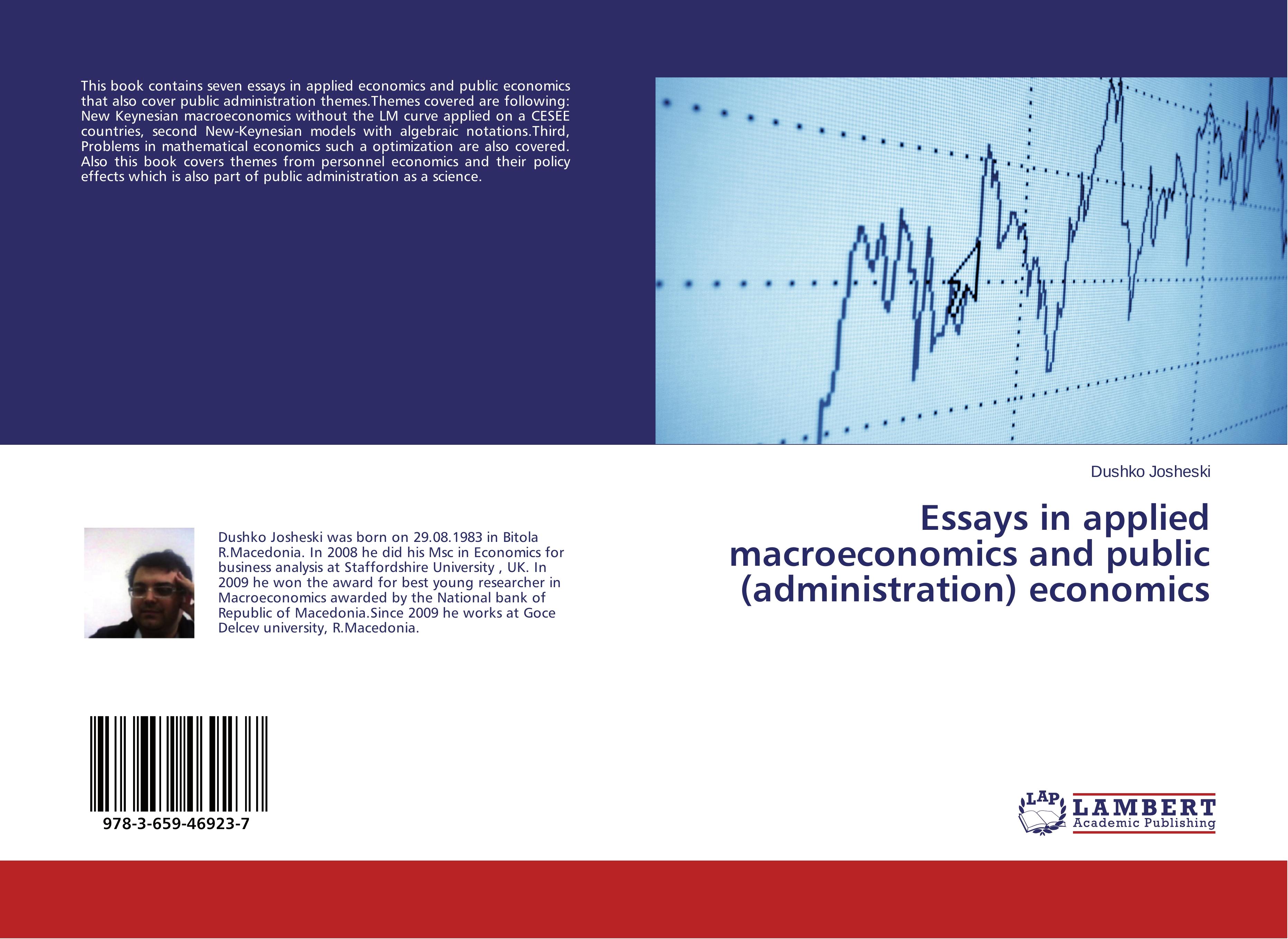 Vorderes Coverbild Essays in applied macroeconomics and public (administration) economics