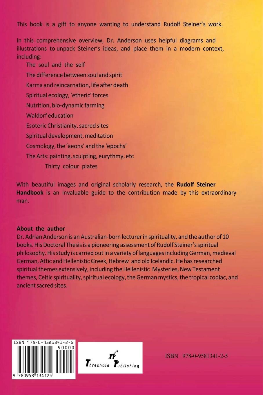 Rückseitencover Rudolf Steiner Handbook