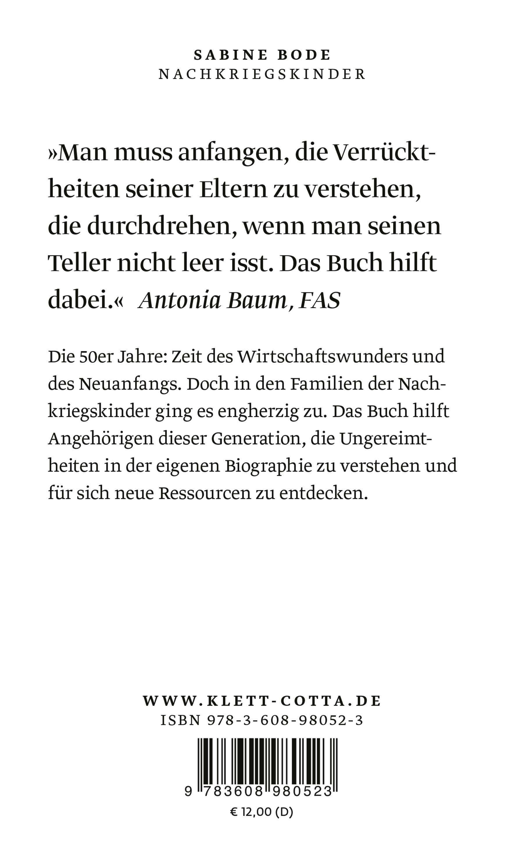 Rückseitencover Nachkriegskinder