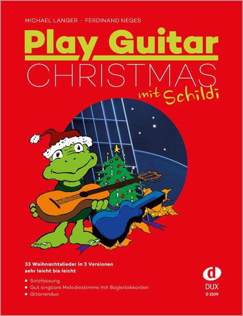 Vorderes Coverbild Play Guitar Christmas mit Schildi