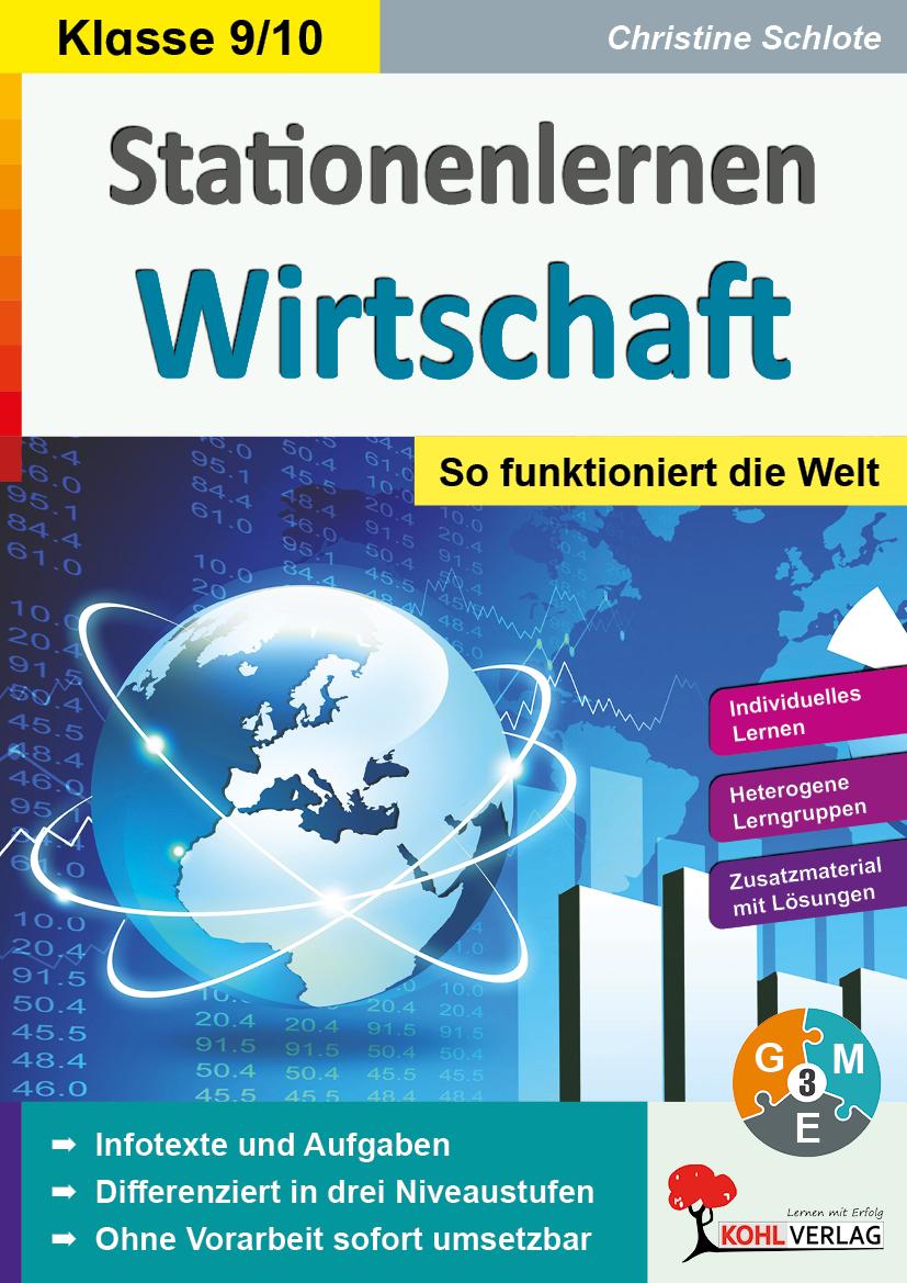 Vorderes Coverbild Stationenlernen Wirtschaft / Klasse 9-10