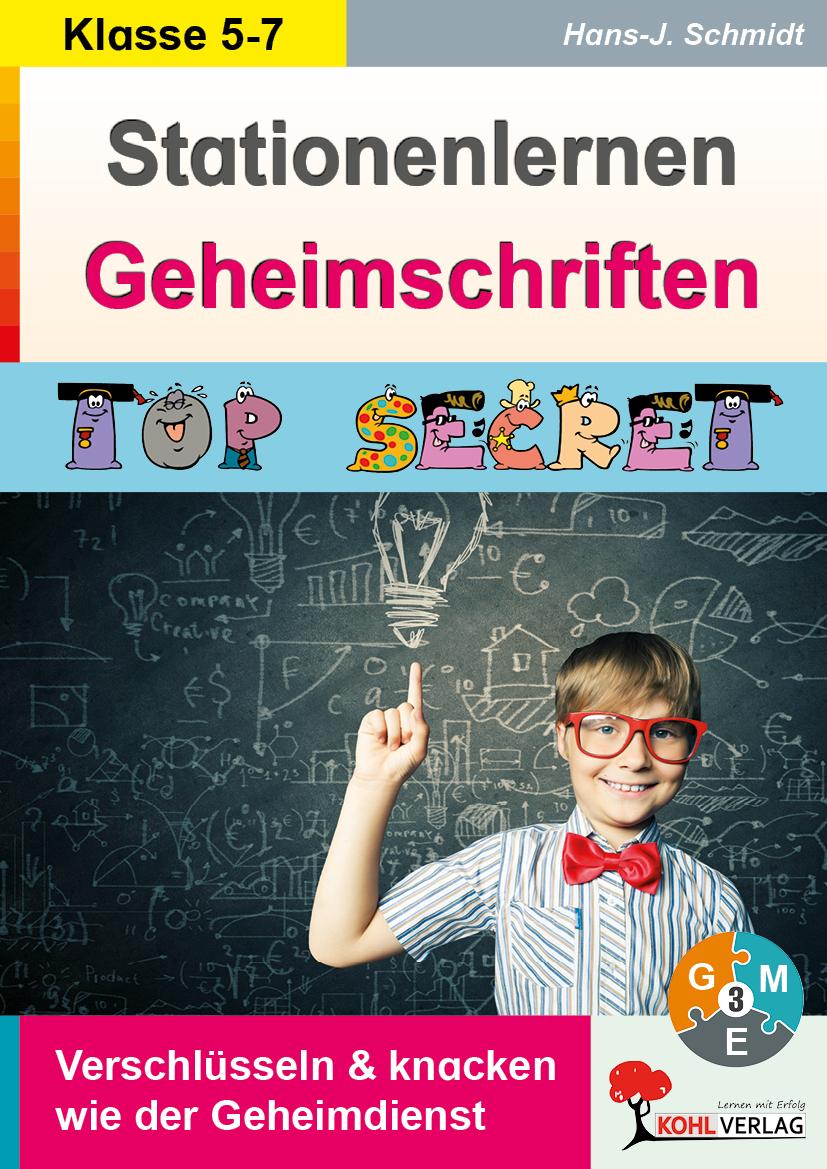Vorderes Coverbild Stationenlernen Geheimschriften
