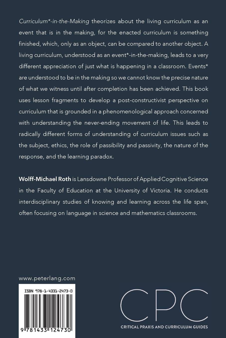 Rückseitencover Curriculum*-in-the-Making