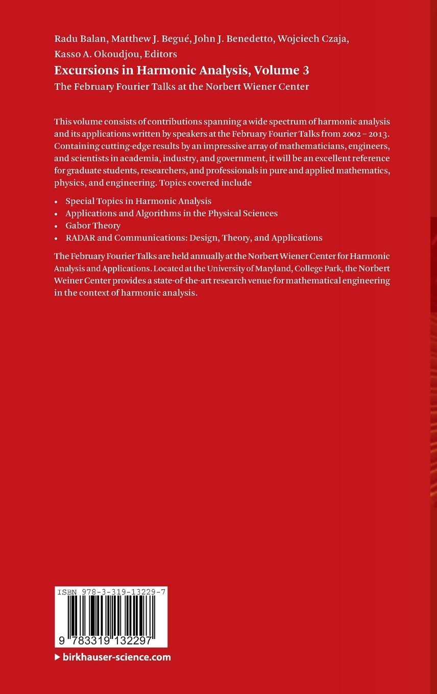 Rückseitencover Excursions in Harmonic Analysis, Volume 3