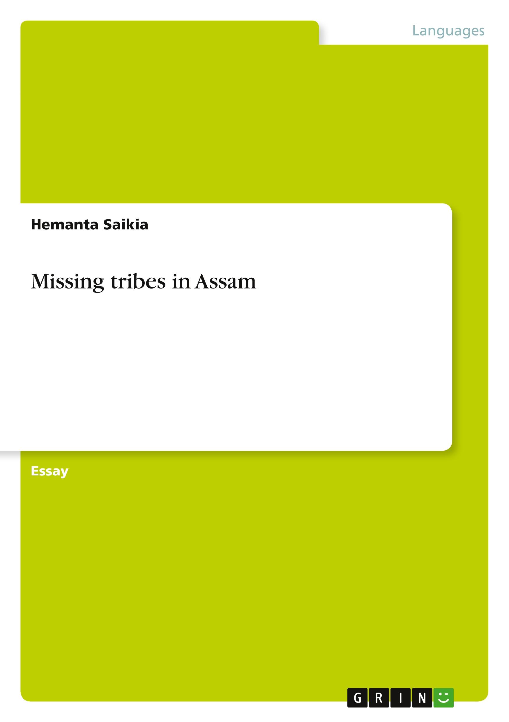 Vorderes Coverbild Missing tribes in Assam