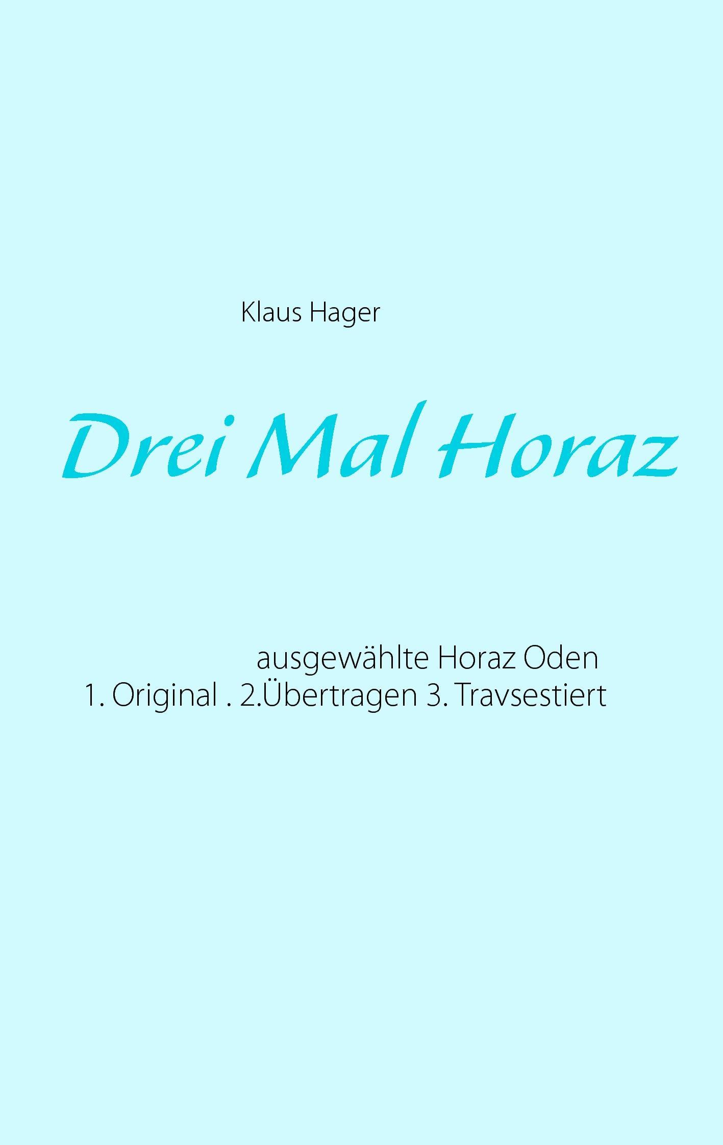 Vorderes Coverbild Drei Mal Horaz