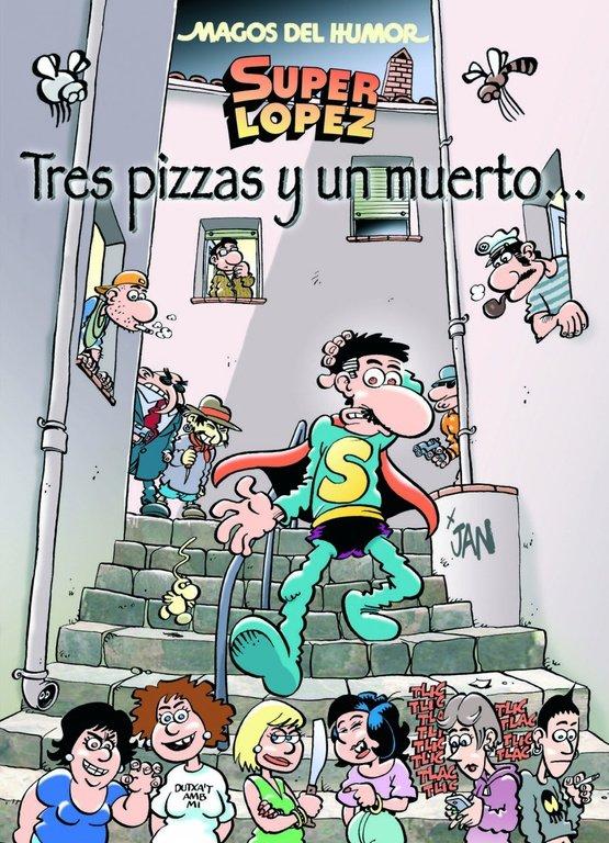 Vorderes Coverbild Super López, Tres pizzas y un muerto