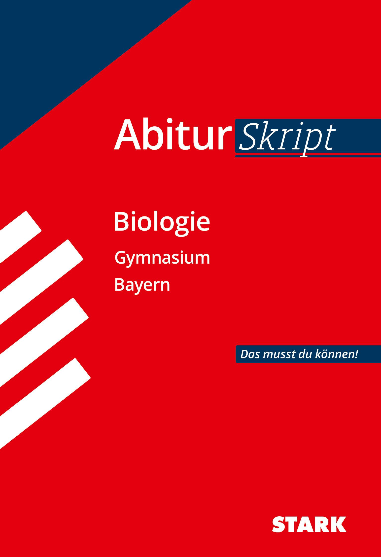 Vorderes Coverbild Abiturskript Bayern Biologie