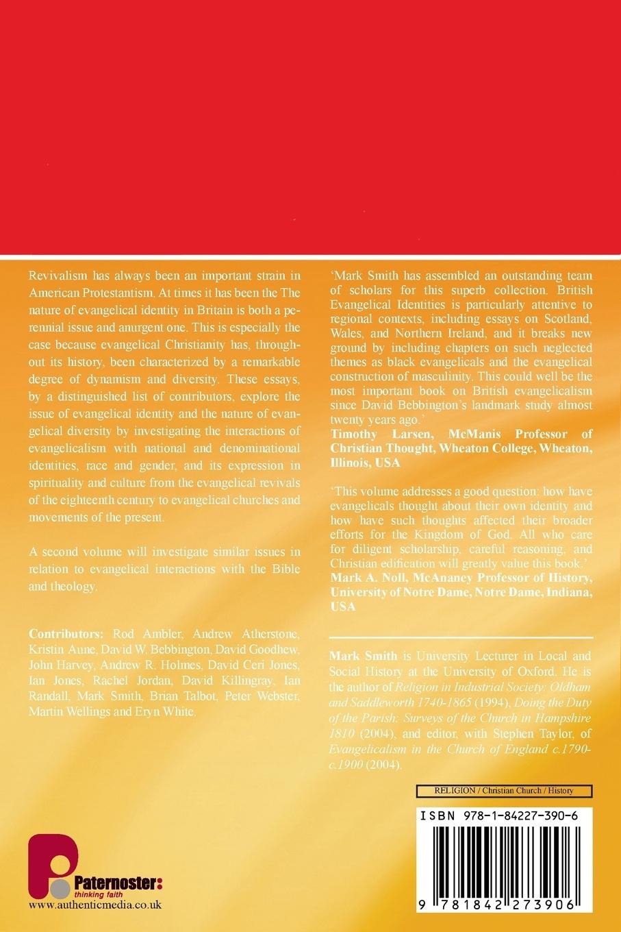 Rückseitencover British Evangelical Identities Past and Present