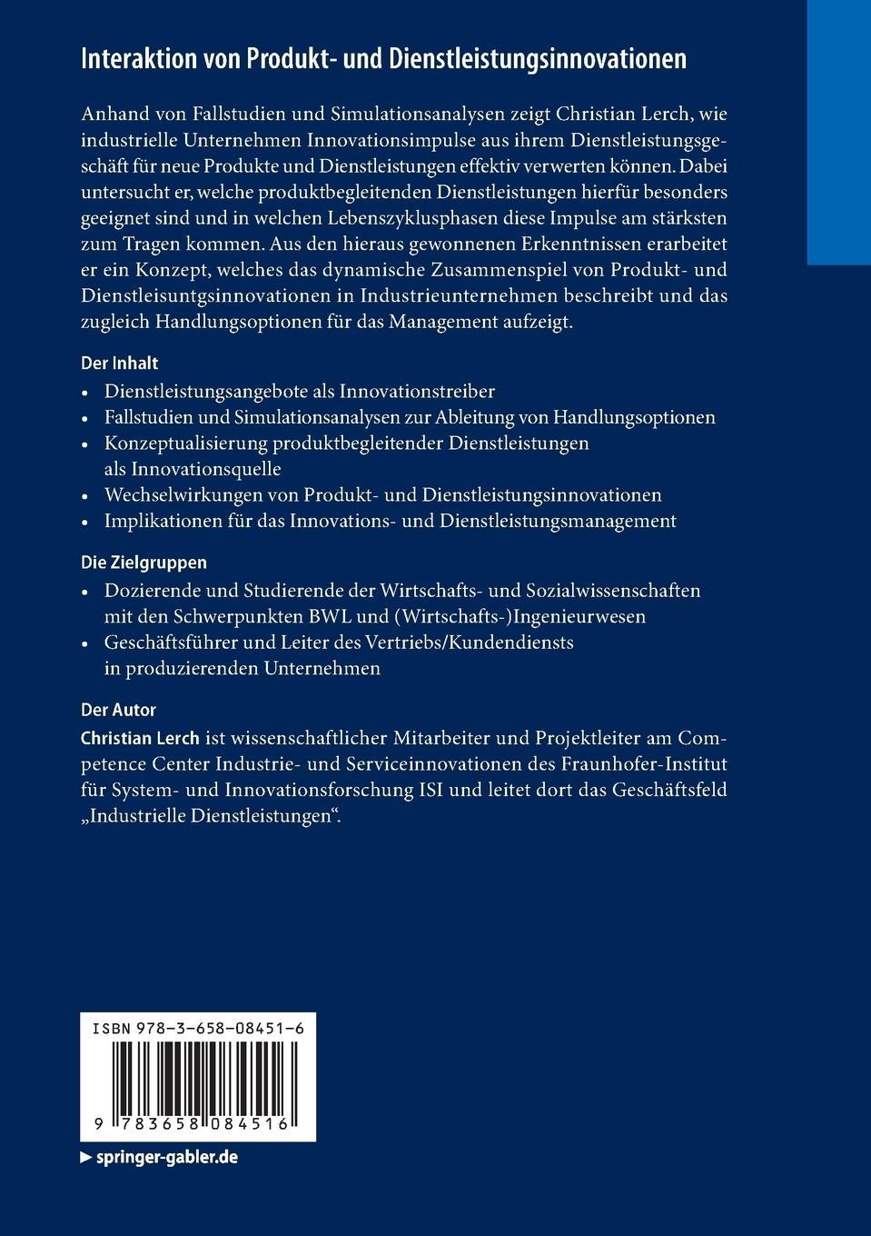 Rückseitencover Interaktion von Produkt- und Dienstleistungsinnovationen