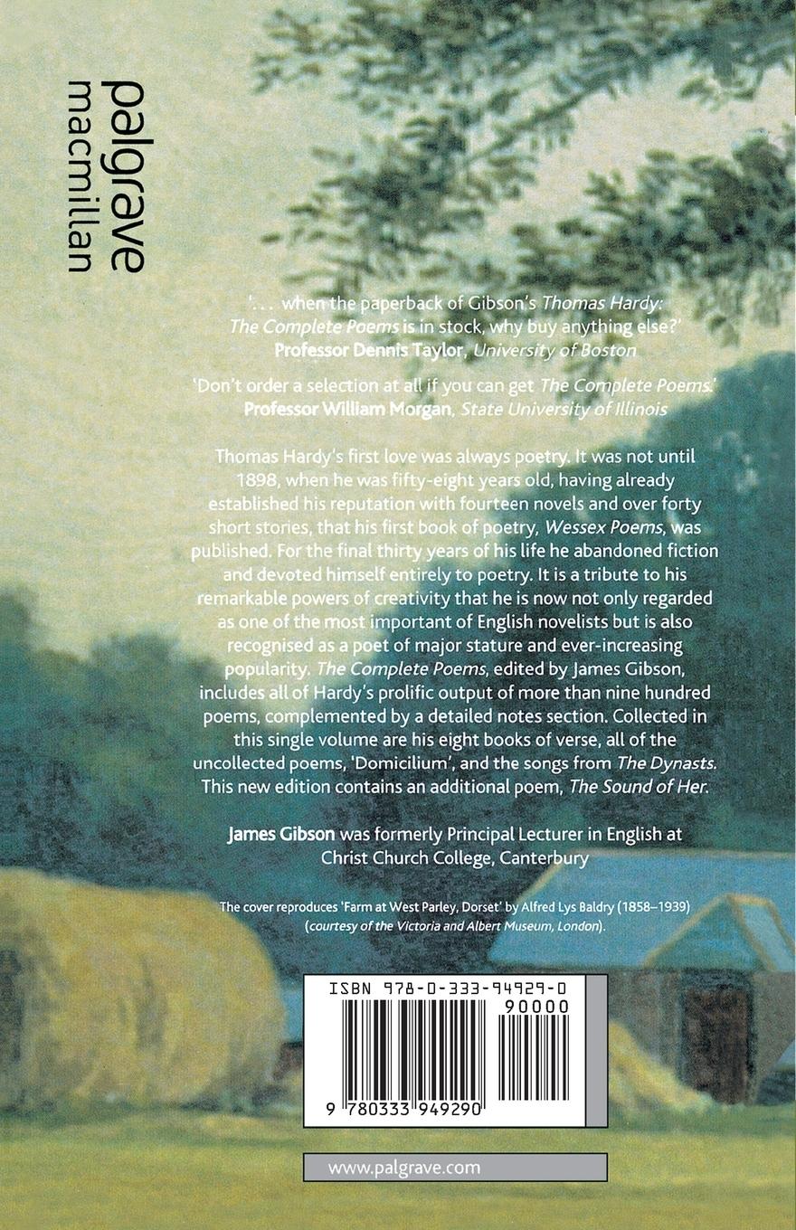 Rückseitencover Thomas Hardy: The Complete Poems