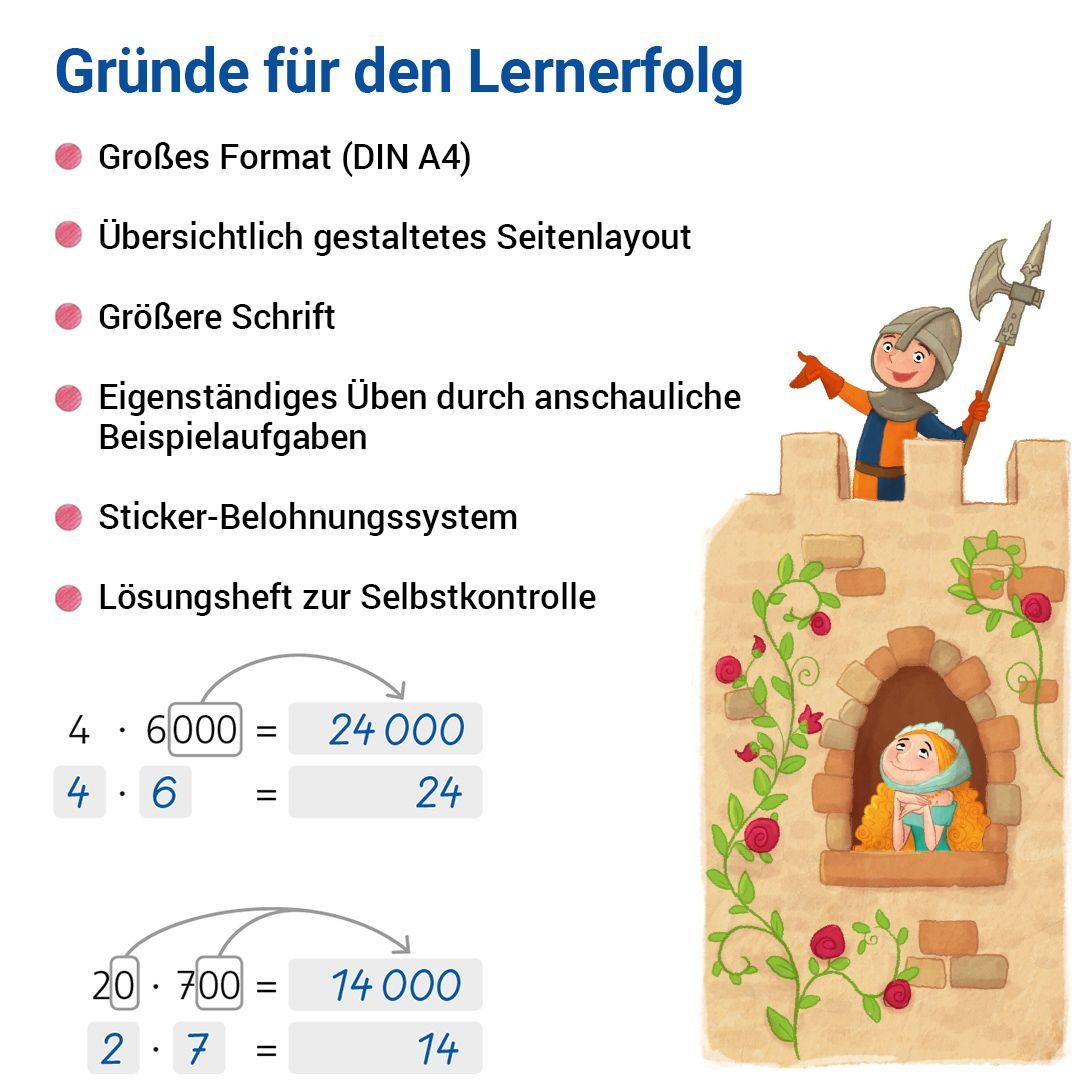 Beispielinhalt (Bild) Das Übungsheft Basiswissen Mathematik 4