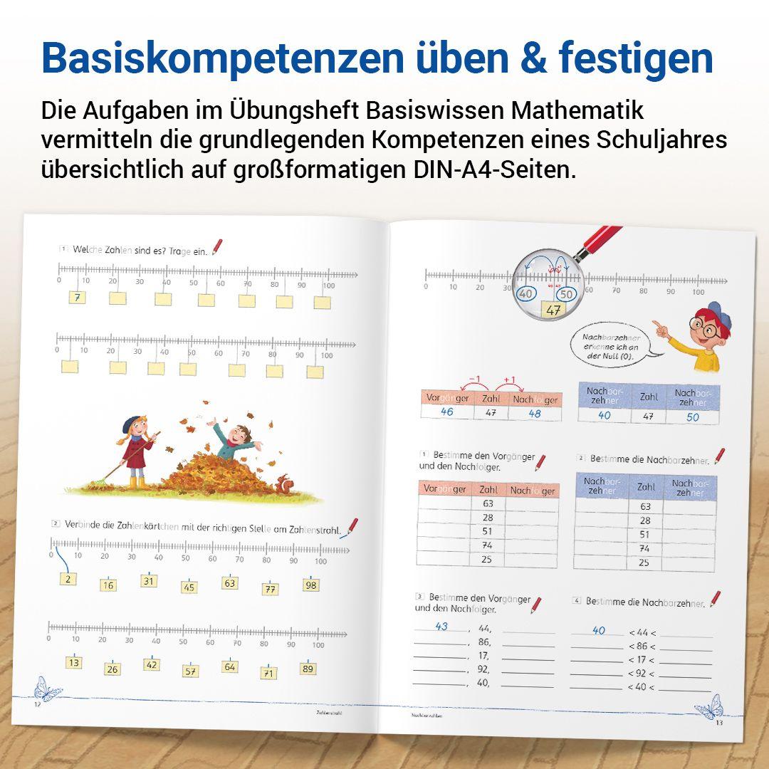 Beispielinhalt (Bild) Das Übungsheft Basiswissen Mathematik 2