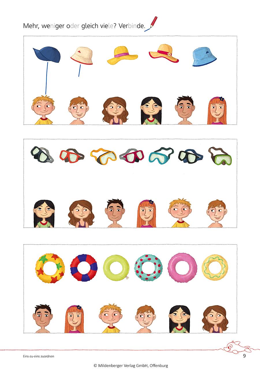 Beispielinhalt (Bild) Das Übungsheft Basiswissen Mathematik 1