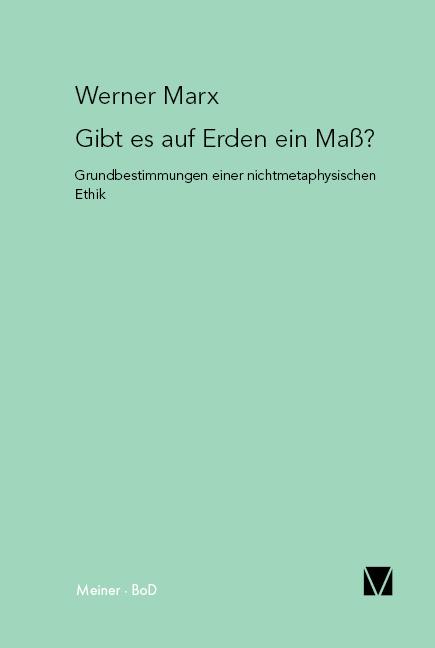 Vorderes Coverbild Gibt es auf Erden ein Maß?