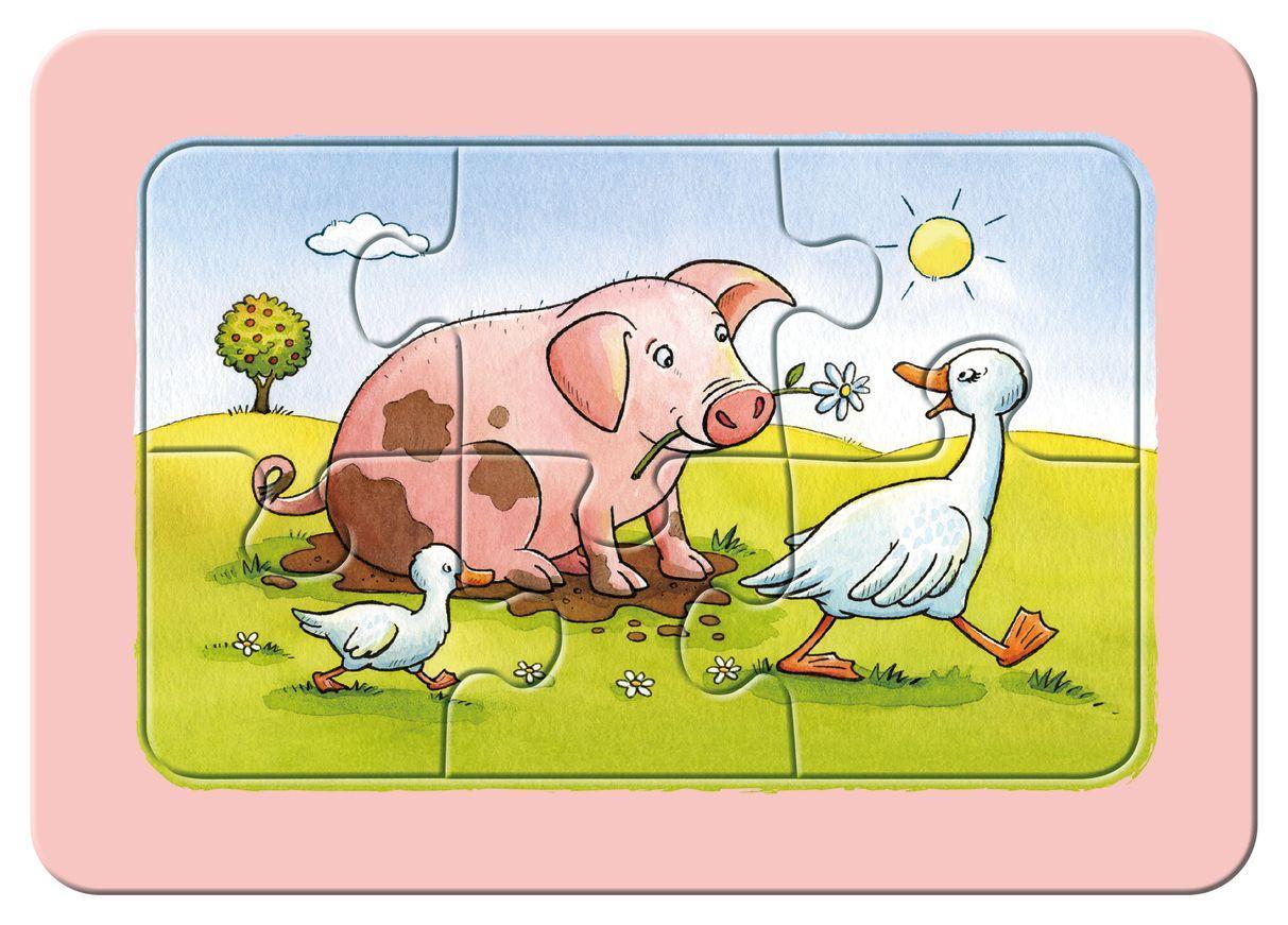 Beispielinhalt (Bild) Gute Tierfreunde. My first puzzle - Rahmenpuzzle 3 x 6 Teile