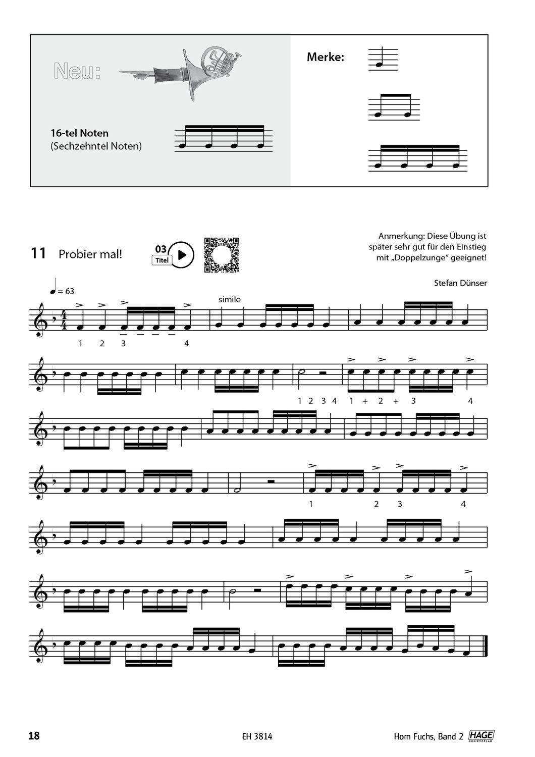 Beispielinhalt (Bild) Horn Fuchs Band 2