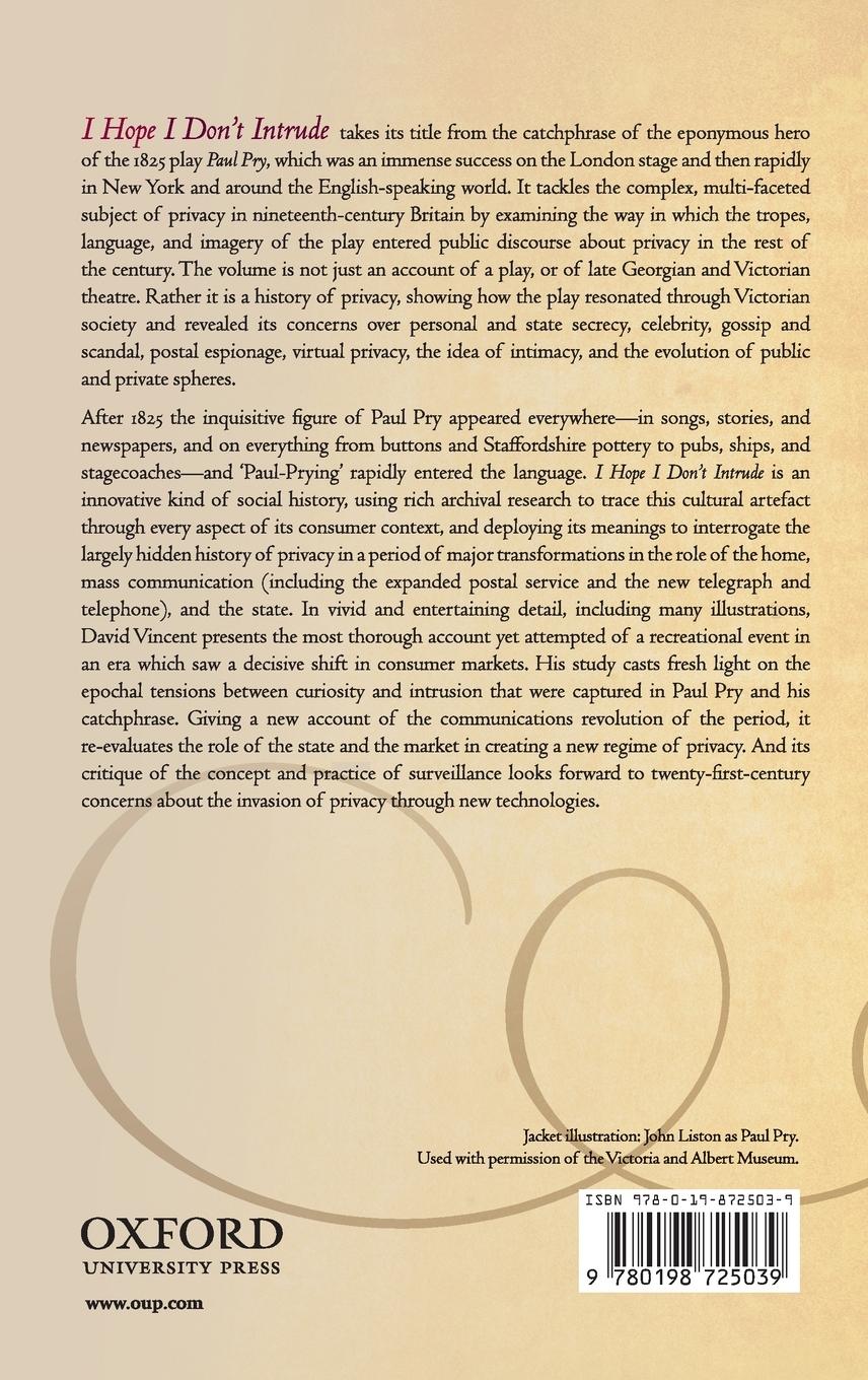 Rückseitencover 'I Hope I Don't Intrude'