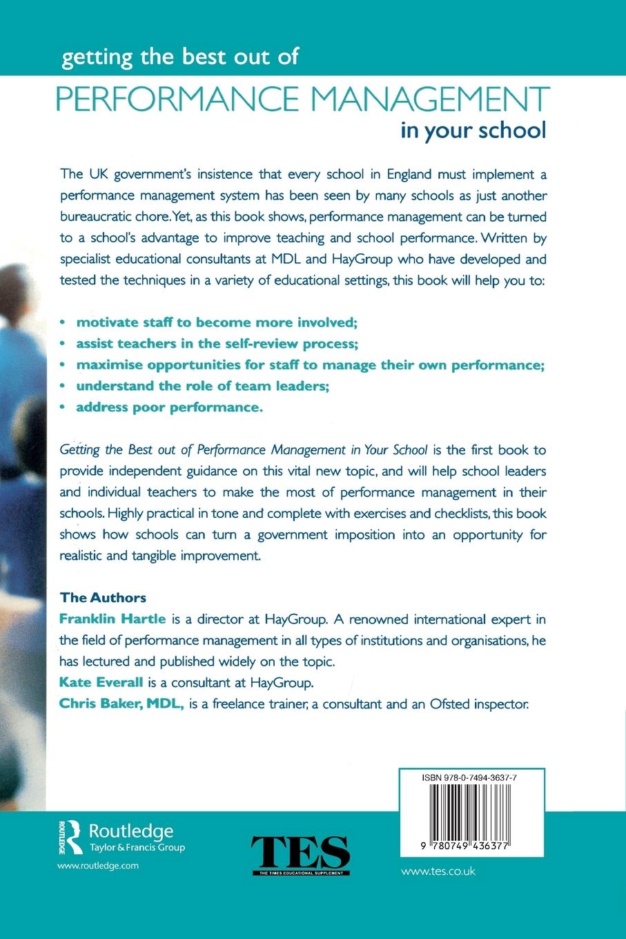 Rückseitencover Getting the Best Out of Performance Management in Your School