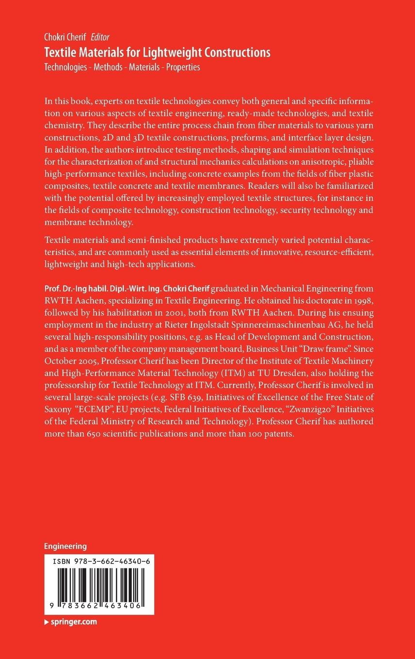 Rückseitencover Textile Materials for Lightweight Constructions
