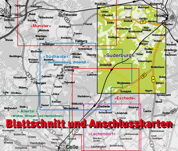 Rückseitencover Suderburg, KVplan, Radkarte/Wanderkarte/Stadtplan, 1:30.000 / 1:12.500