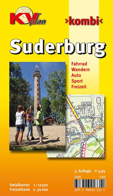 Vorderes Coverbild Suderburg, KVplan, Radkarte/Wanderkarte/Stadtplan, 1:30.000 / 1:12.500