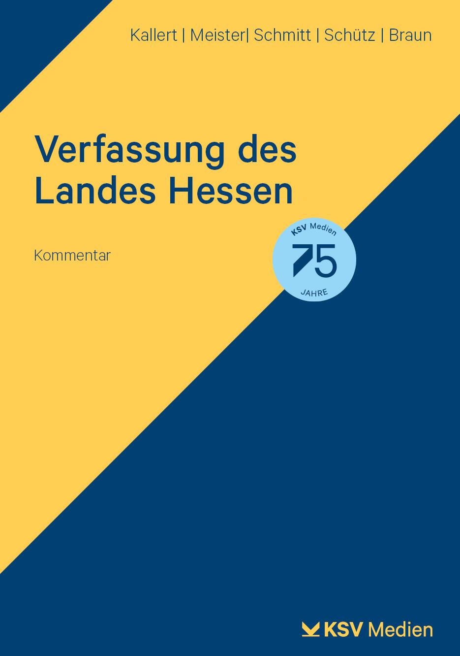 Vorderes Coverbild Verfassung des Landes Hessen