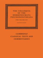 Vorderes Coverbild The Colloquia of the Hermeneumata Pseudodositheana 2 Volume Set