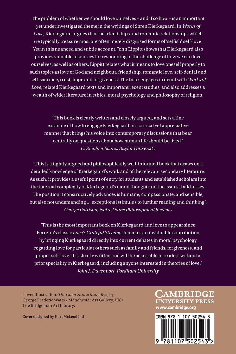 Rückseitencover Kierkegaard and the Problem of Self-Love