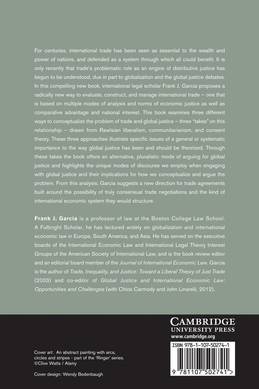 Rückseitencover Global Justice and International Economic Law