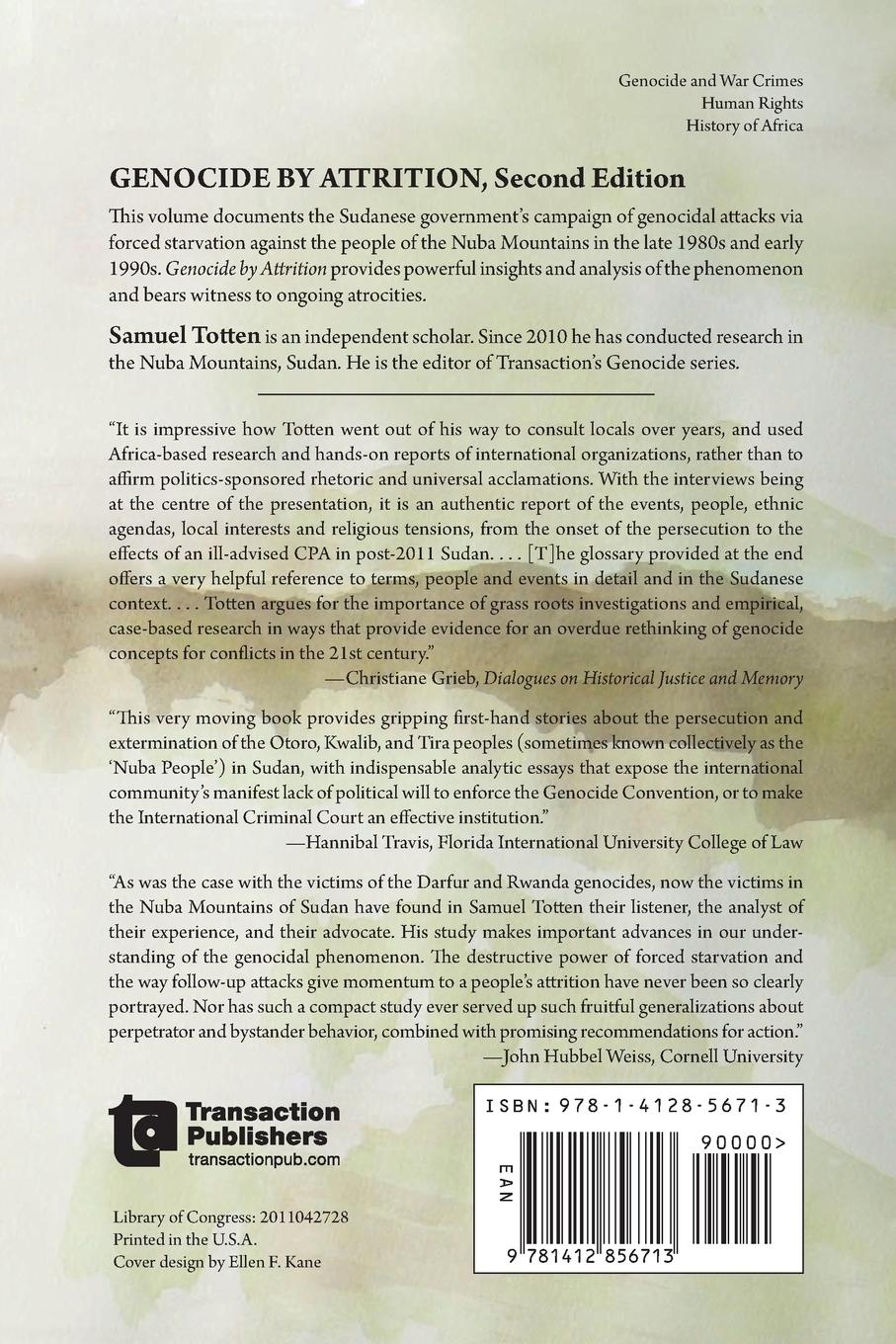 Rückseitencover Genocide by Attrition