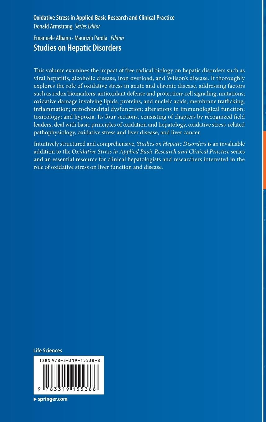 Rückseitencover Studies on Hepatic Disorders