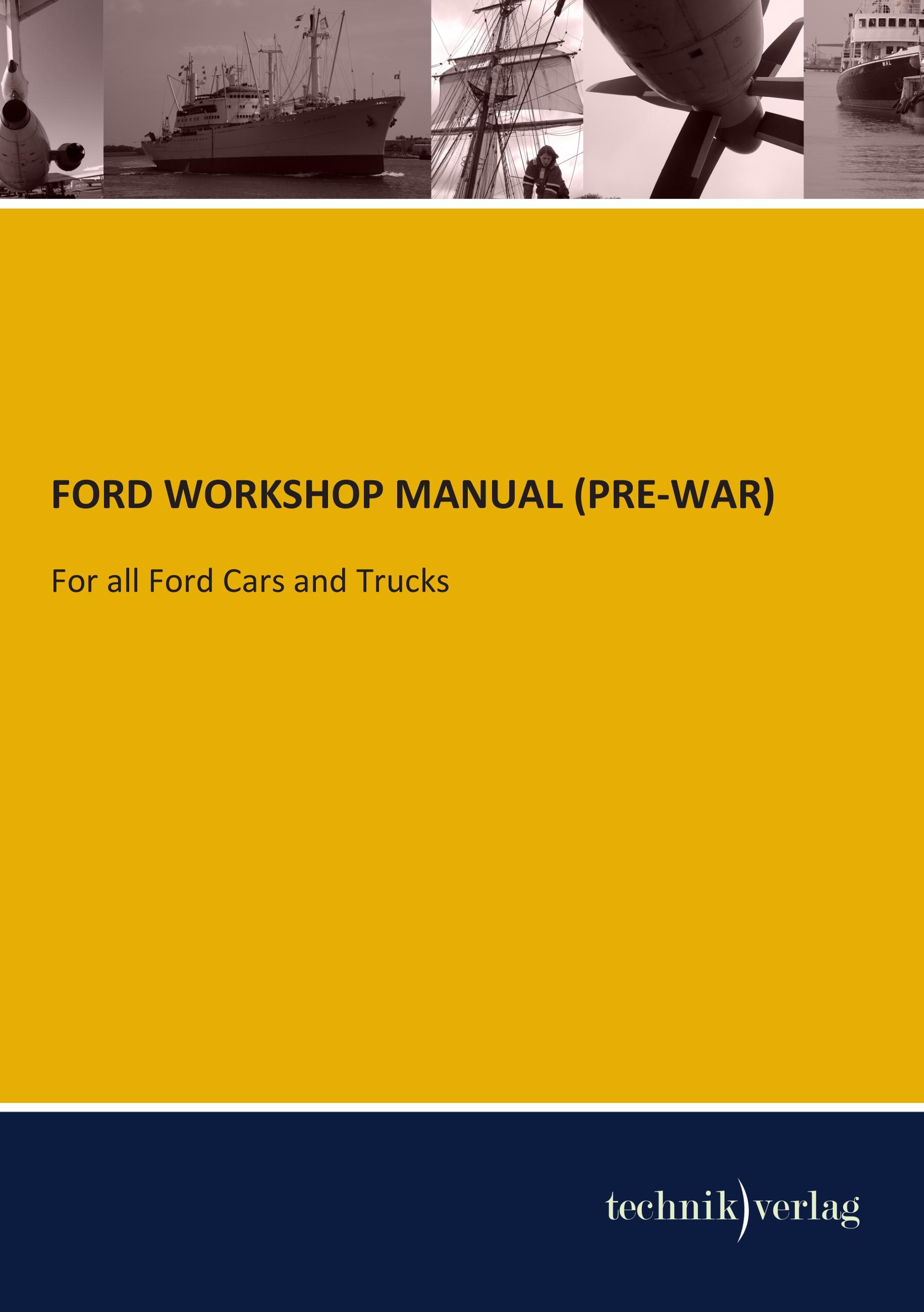 Vorderes Coverbild FORD WORKSHOP MANUAL (PRE-WAR)