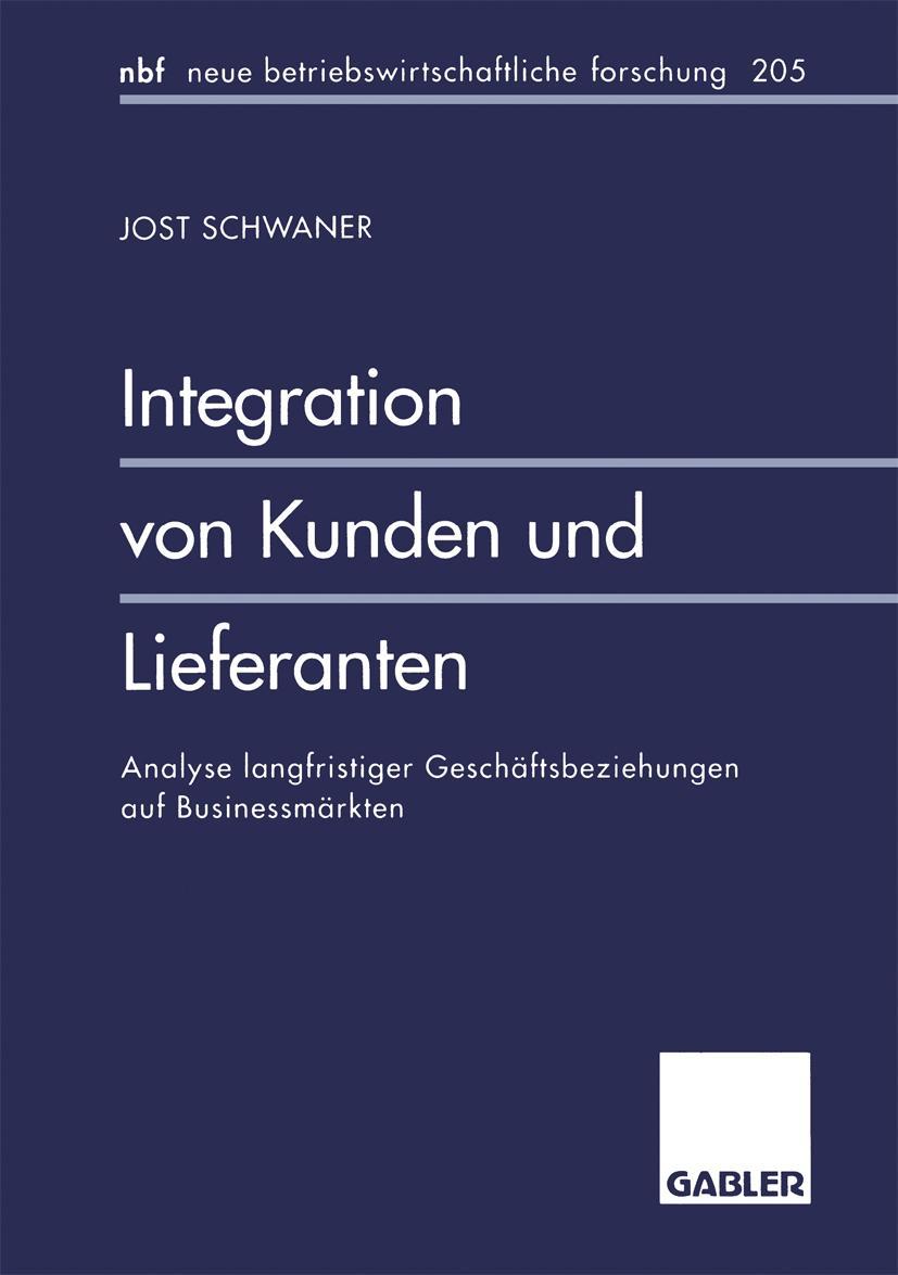 Vorderes Coverbild Integration von Kunden und Lieferanten