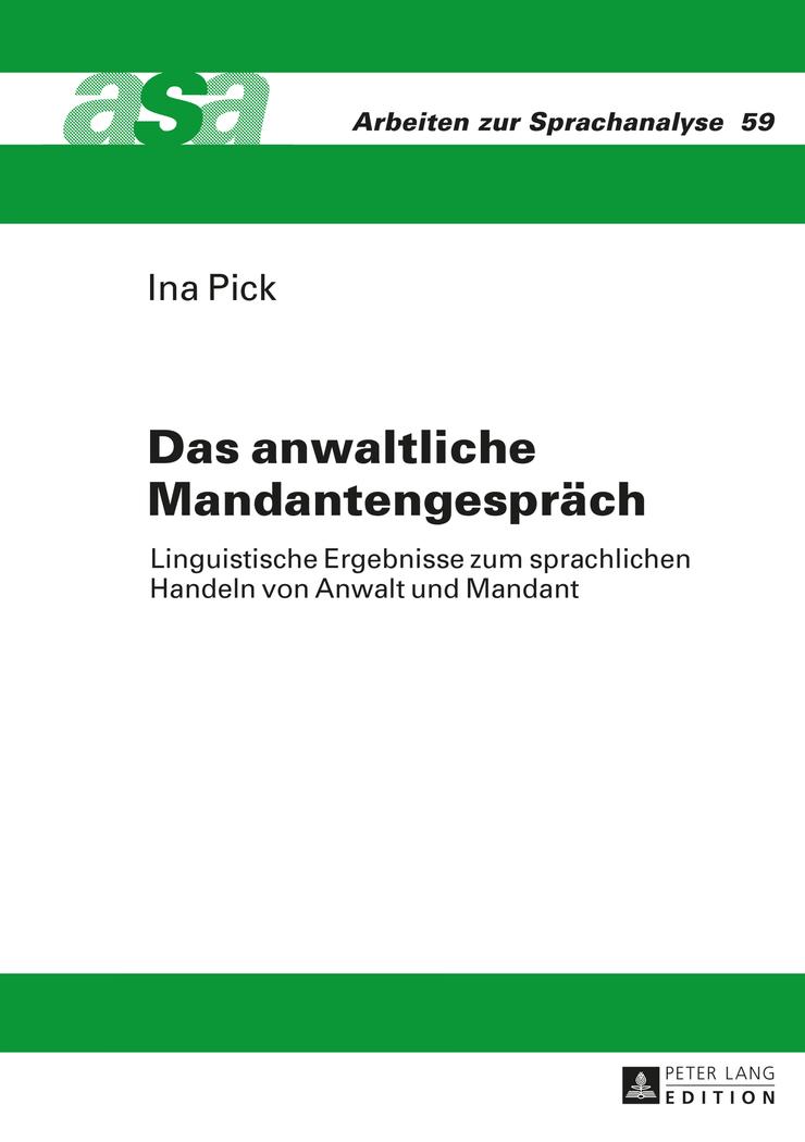 Vorderes Coverbild Das anwaltliche Mandantengespräch