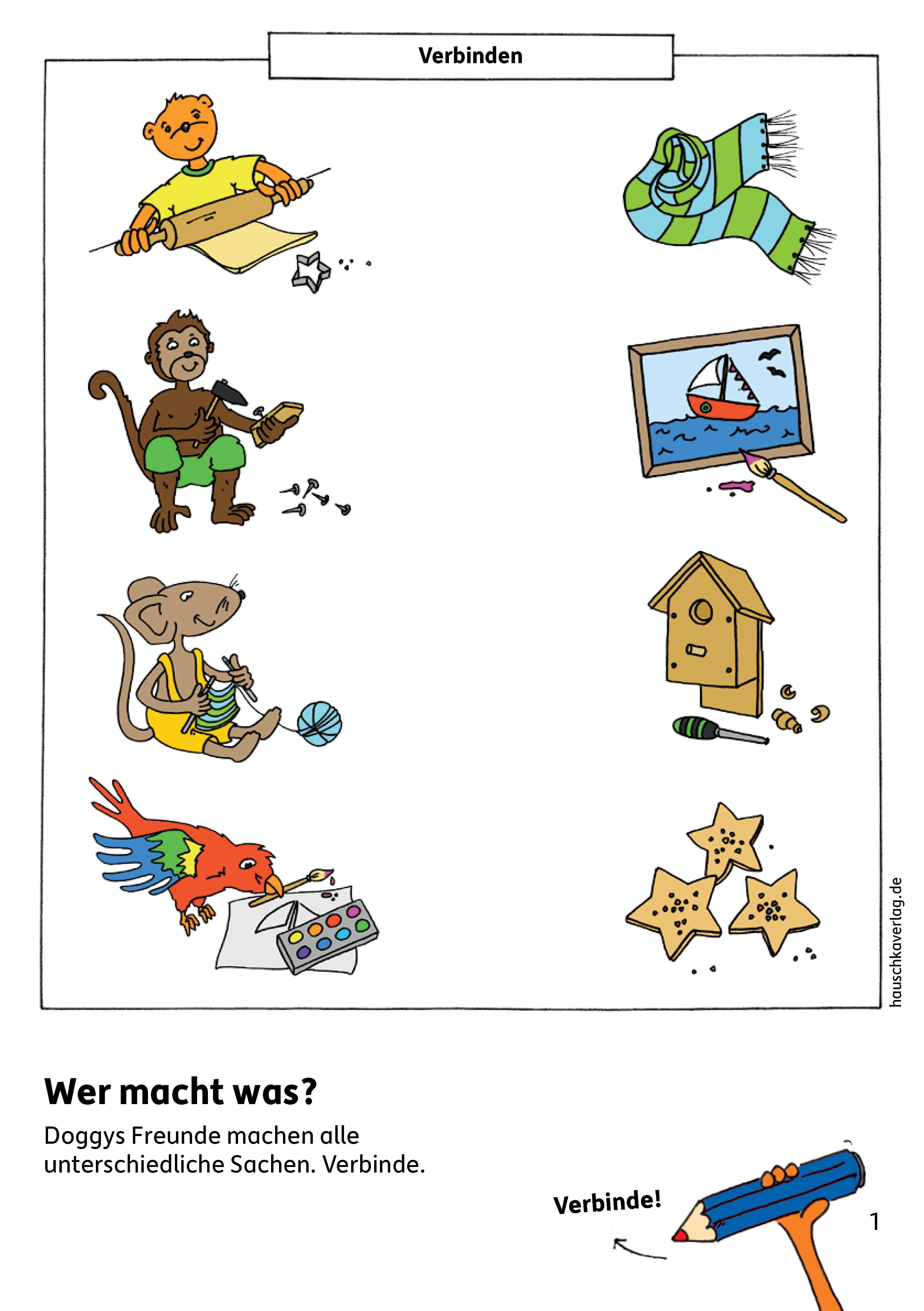 Beispielinhalt (Bild) Kindergartenblock - Verbinden, vergleichen, Fehler finden ab 4 Jahre
