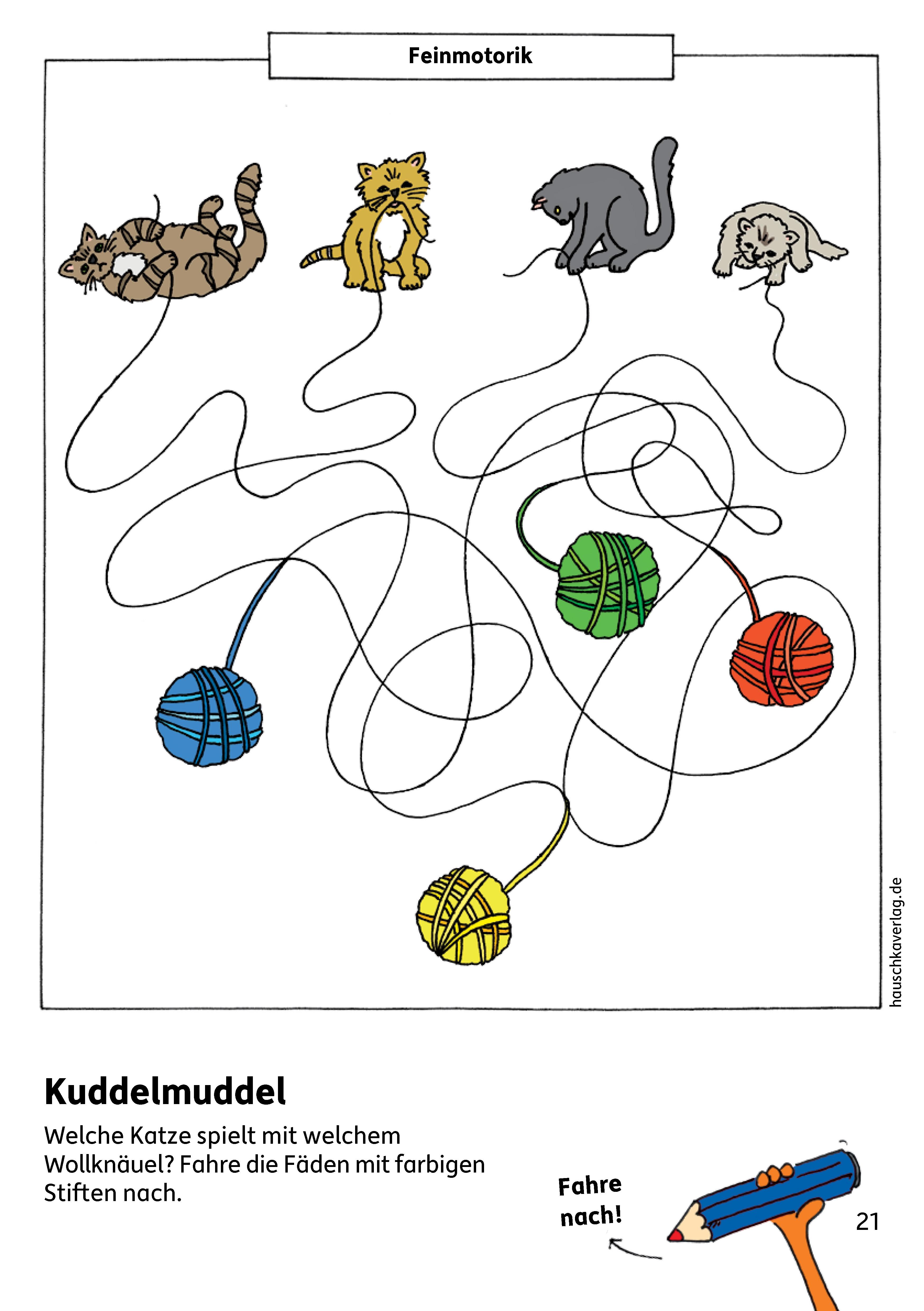 Beispielinhalt (Bild) Kindergartenblock - Verbinden, vergleichen, Fehler finden ab 4 Jahre