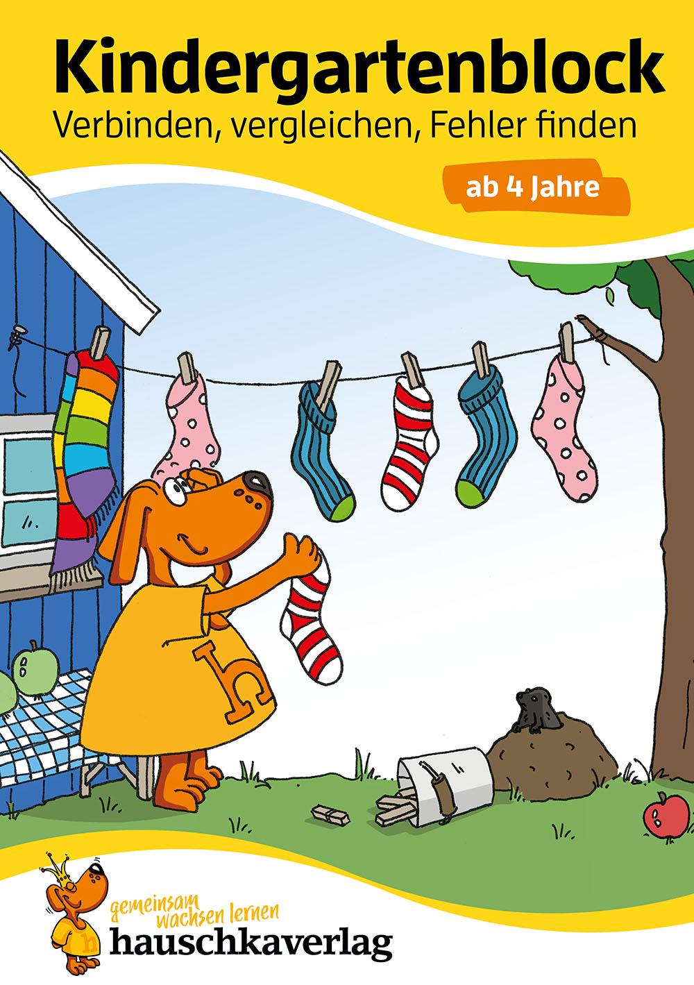Vorderes Coverbild Kindergartenblock - Verbinden, vergleichen, Fehler finden ab 4 Jahre