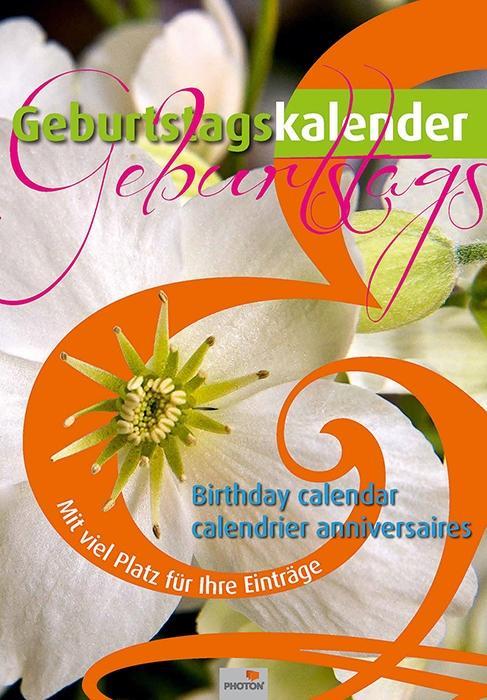Vorderes Coverbild Blumen Geburtstags-Kalender