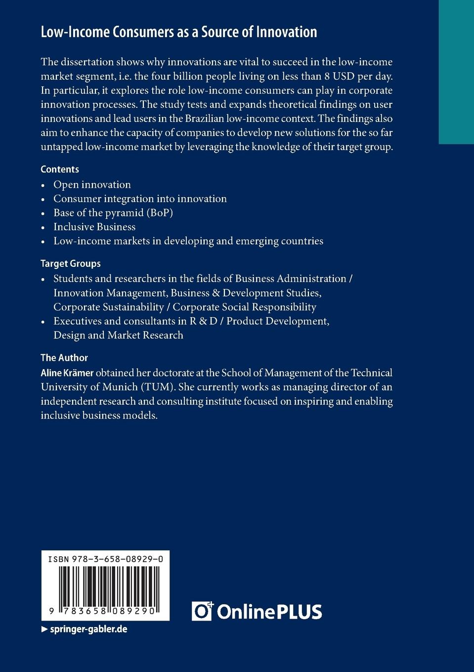 Rückseitencover Low-Income Consumers as a Source of Innovation