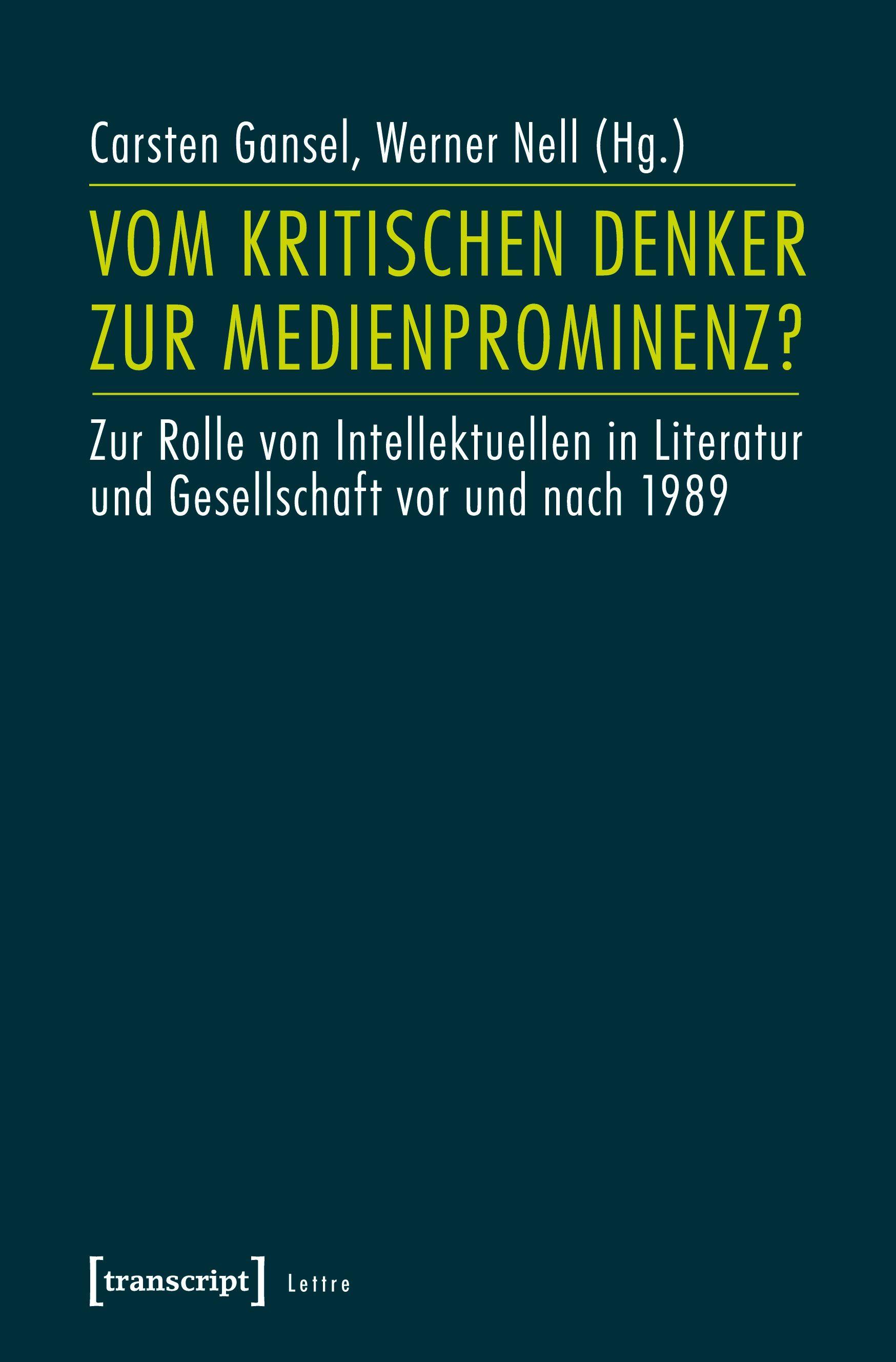 Vorderes Coverbild Vom kritischen Denker zur Medienprominenz?