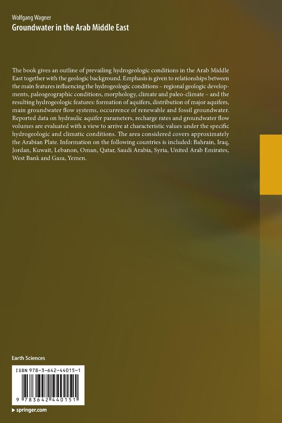 Rückseitencover Groundwater in the Arab Middle East