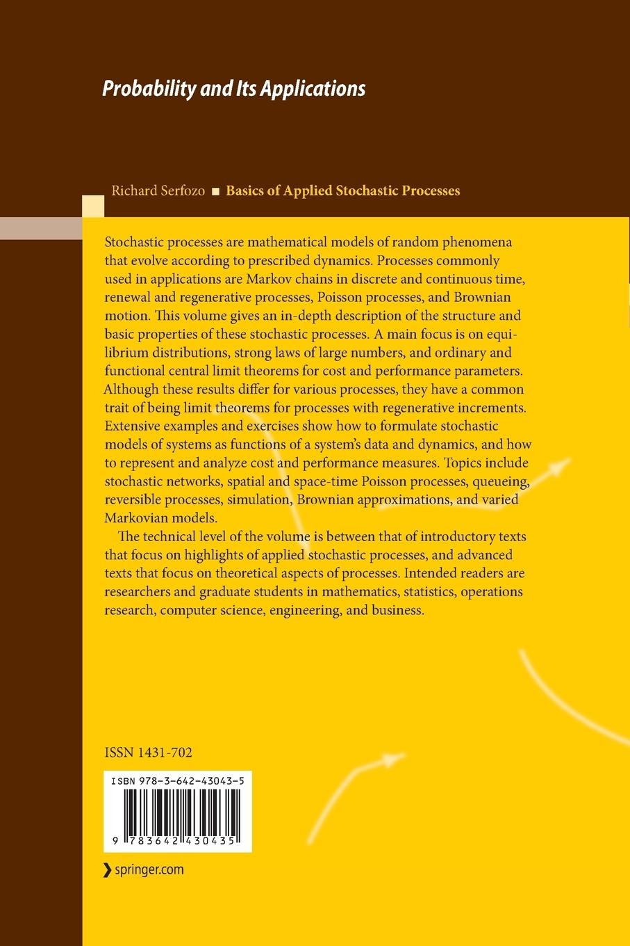 Rückseitencover Basics of Applied Stochastic Processes